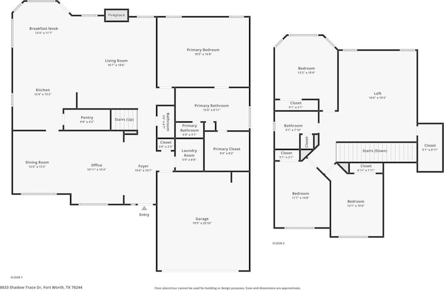 8633 Shadow Trace Dr, Fort Worth, TX 76244 - room layout