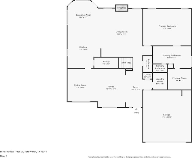 8633 Shadow Trace Dr, Fort Worth, TX 76244 - home floor plan