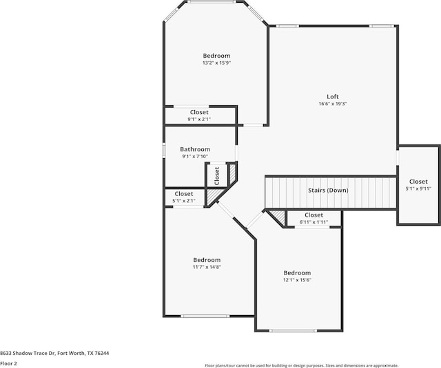 8633 Shadow Trace Dr, Fort Worth, TX 76244 - property floor plan