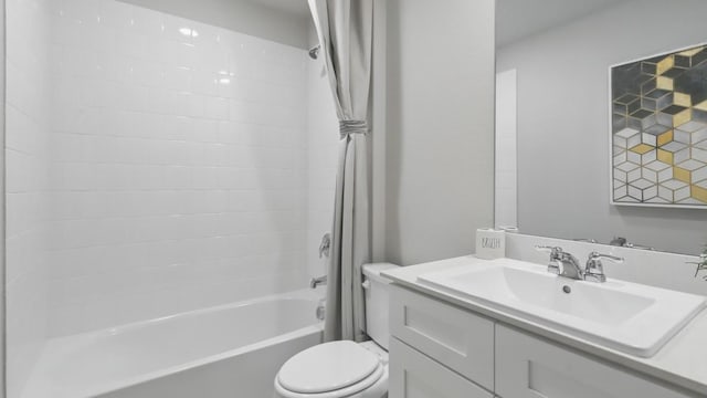 857 Cedarbrook, Fort Worth, TX 76131 - bathroom featuring toilet, vanity, and shower / bath combination