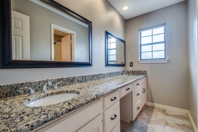 4113 Southwood E, Colleyville, TX 76034 - full bath featuring double vanity, baseboards, and recessed lighting