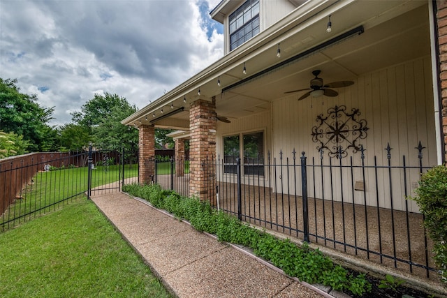 4113 Southwood E, Colleyville, TX 76034 - view of yard with a ceiling fan