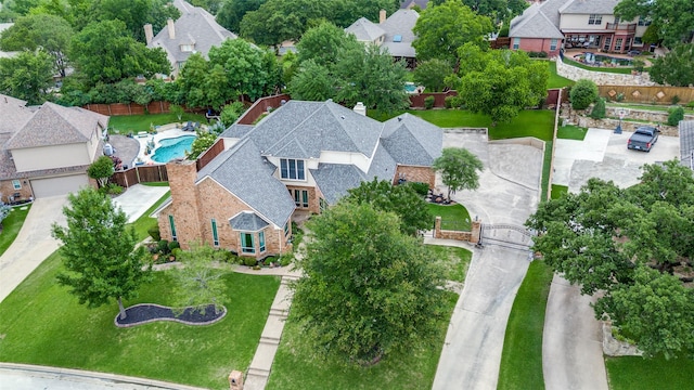 4113 Southwood E, Colleyville, TX 76034 - aerial perspective of suburban area featuring a pool area