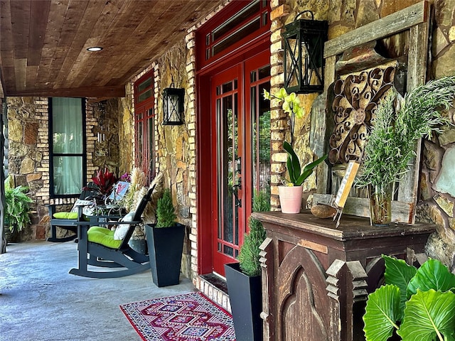 4000 Pecan Ln, Benbrook, TX 76116 - entrance to property featuring a porch and stone siding