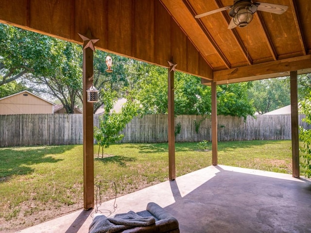 809 S Ridgeway Dr, Cleburne, TX 76033 - view of patio / terrace with ceiling fan