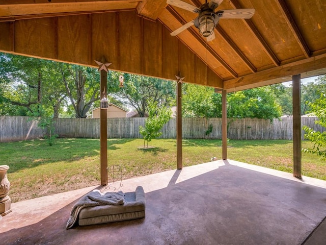 809 S Ridgeway Dr, Cleburne, TX 76033 - view of patio featuring a ceiling fan