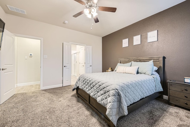 14613 Bootes Dr, Haslet, TX 76052 - bedroom with carpet flooring, baseboards, ceiling fan, and ensuite bathroom