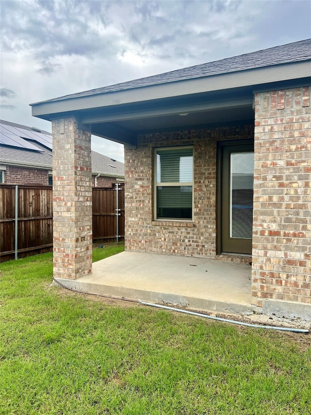 6413 Tudor Pl, Celina, TX 76227 - back of house featuring a patio area and brick siding