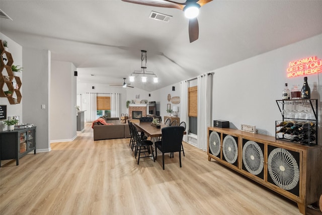 1711 Sage Dr, Midlothian, TX 76065 - dining space featuring light wood-style flooring, a ceiling fan, and baseboards