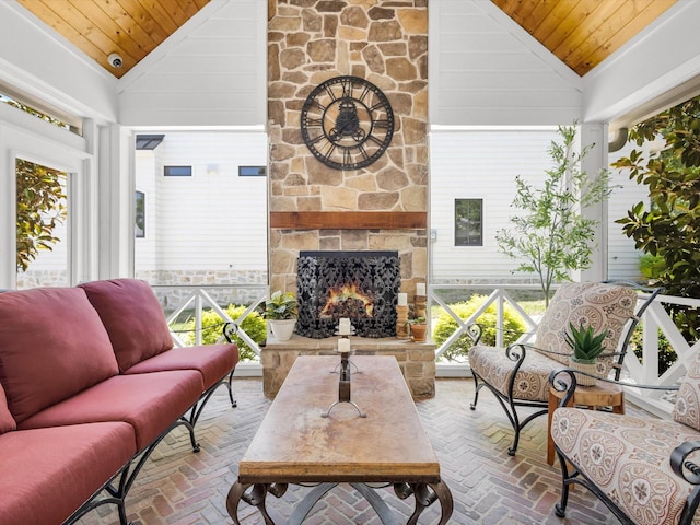 411 Jordan Farm Cir, Rockwall, TX 75087 - sunroom / solarium featuring lofted ceiling
