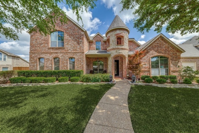 535 Cedarbird Trl, Murphy, TX 75094 - view of front of home with brick siding and a front yard