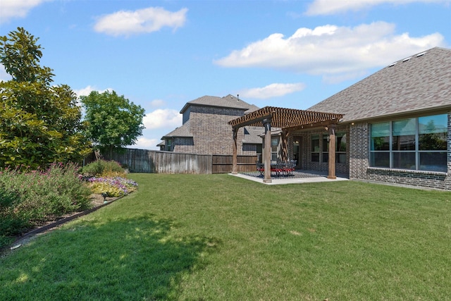 945 Colby Bluff Dr, Rockwall, TX 75087 - view of yard with a pergola and a patio