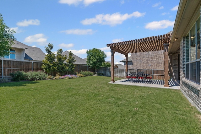945 Colby Bluff Dr, Rockwall, TX 75087 - view of yard with a pergola and a patio