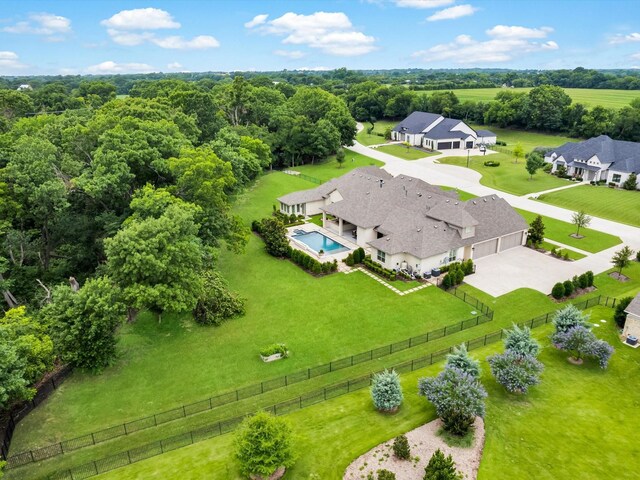 2161 Honey Ln, Celina, TX 75009 - aerial view of property and surrounding area featuring a pool