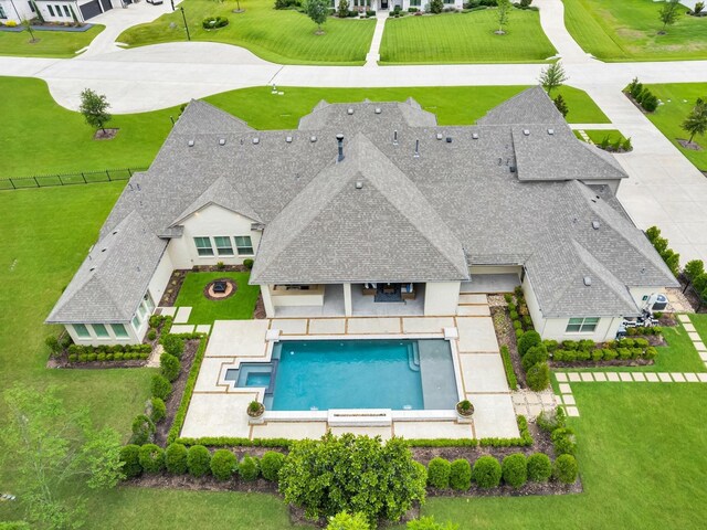 2161 Honey Ln, Celina, TX 75009 - view from above of property with a pool