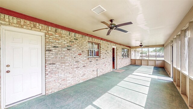 10335 Nolan Dr, Tyler, TX 75709 - unfurnished sunroom featuring ceiling fan
