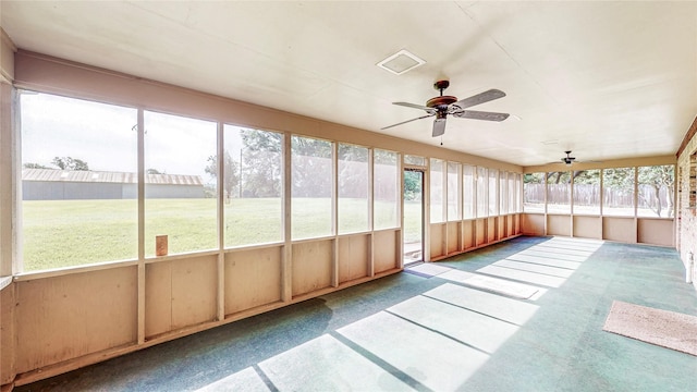 10335 Nolan Dr, Tyler, TX 75709 - unfurnished sunroom with a ceiling fan