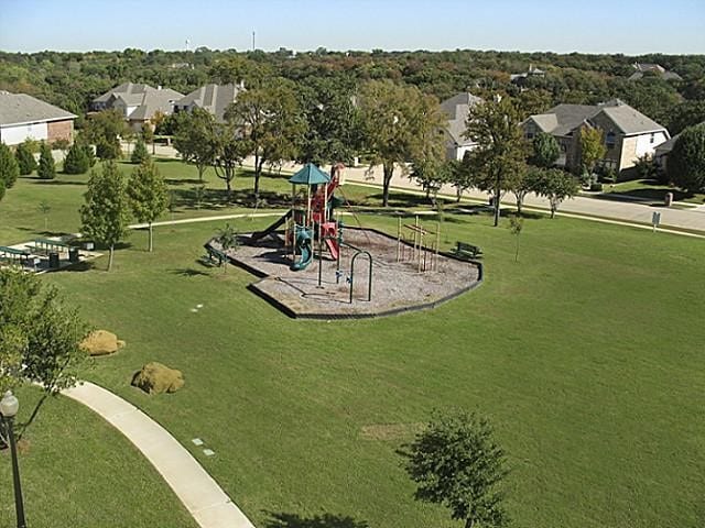 201 Barkley Dr, Hickory Creek, TX 75065 - community playground featuring a yard and a residential view
