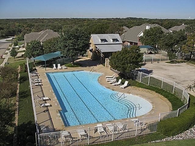 201 Barkley Dr, Hickory Creek, TX 75065 - community pool featuring a patio area