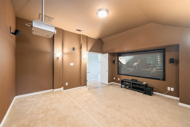 459 Bristol St, Roanoke, TX 76262 - home theater with lofted ceiling, carpet flooring, and baseboards