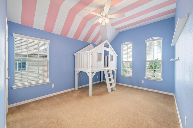 459 Bristol St, Roanoke, TX 76262 - unfurnished bedroom with carpet floors, lofted ceiling, and baseboards