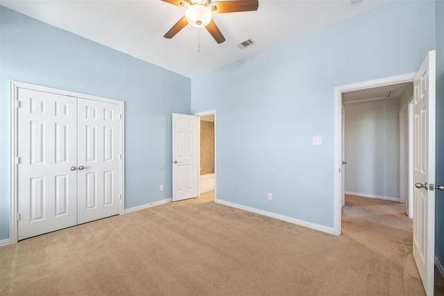 459 Bristol St, Roanoke, TX 76262 - unfurnished bedroom featuring carpet, a closet, baseboards, and ceiling fan