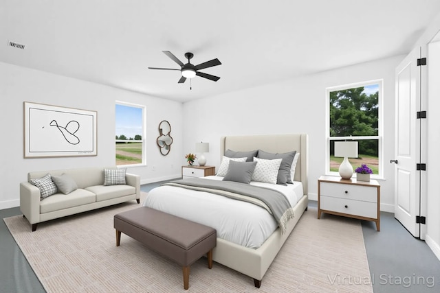 101 Crepe Myrtle, Corsicana, TX 75109 - bedroom featuring baseboards and ceiling fan