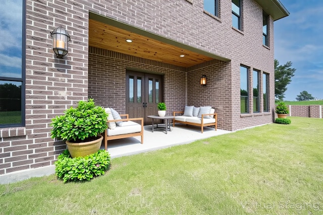 101 Crepe Myrtle, Corsicana, TX 75109 - view of patio / terrace featuring an outdoor hangout area