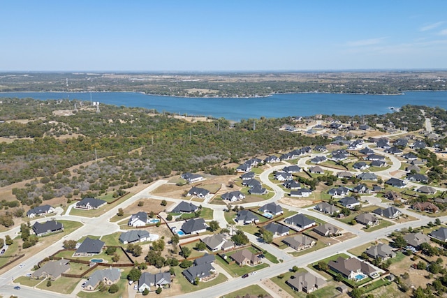 3213 Lakeway Dr, Weatherford, TX 76087 - aerial view of property and surrounding area featuring a large body of water and nearby suburban area