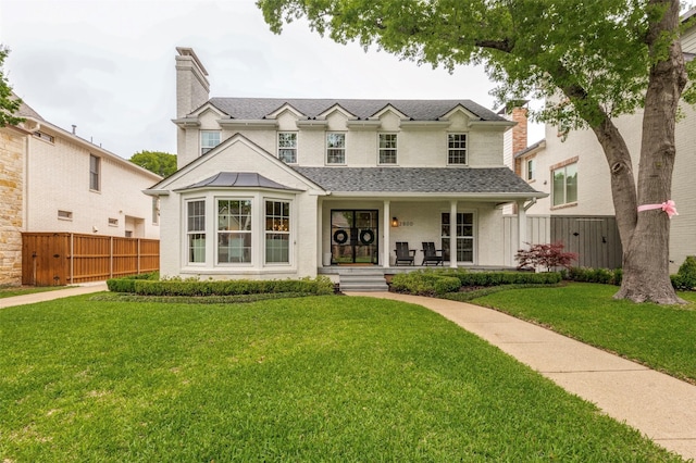 2800 Amherst Ave, University Park, TX 75225 - view of front of house with a porch and a chimney
