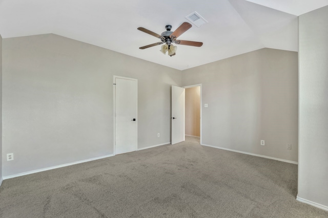 1946 Courtside Dr, Dallas, TX 75051 - carpeted empty room with lofted ceiling, ceiling fan, and baseboards