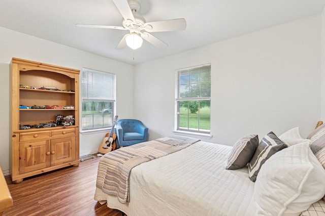 2227 Fm 2815 S, Bonham, TX 75418 - bedroom featuring wood finished floors and ceiling fan