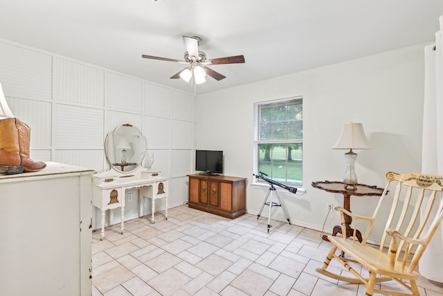 2227 Fm 2815 S, Bonham, TX 75418 - home office featuring ceiling fan and baseboards