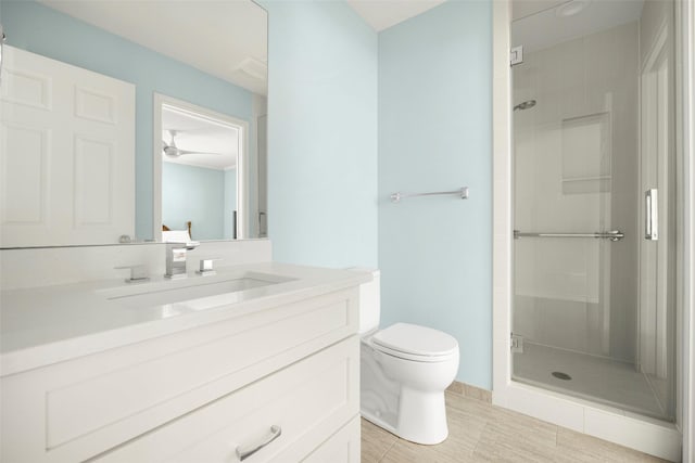 15810 Ranchita Dr, Dallas, TX 75248 - bathroom featuring a shower stall, vanity, and toilet