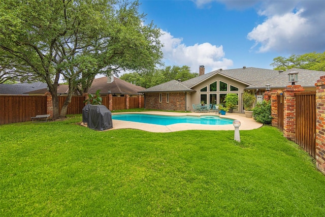 15810 Ranchita Dr, Dallas, TX 75248 - view of swimming pool with a grill and a patio area