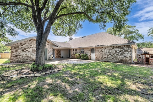 13734 Riverview Dr, Woodway, TX 76712 - view of front of home with a patio area and brick siding