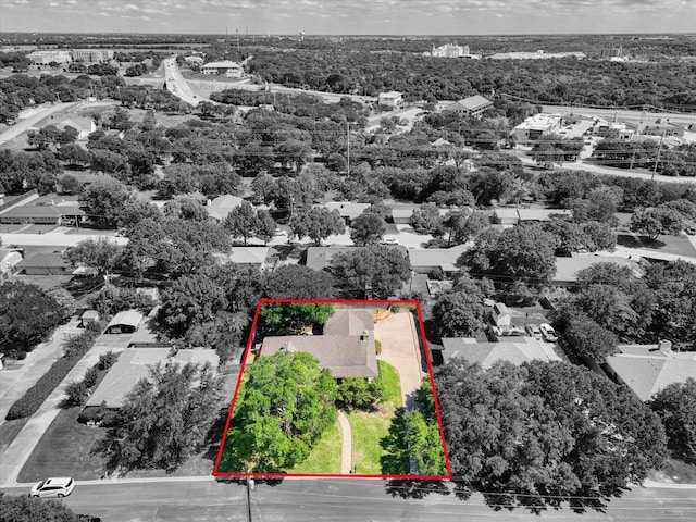 13734 Riverview Dr, Woodway, TX 76712 - aerial view of property and surrounding area featuring property parcel outlined