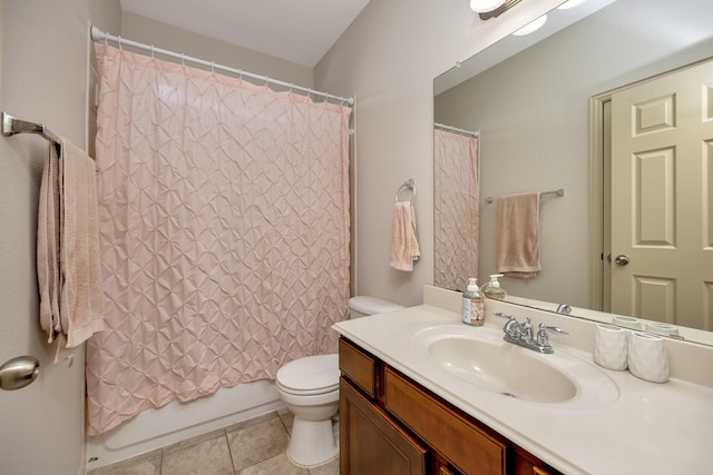 3532 Gallant Trl, Fort Worth, TX 76244 - full bath featuring toilet, vanity, tile patterned floors, and shower / tub combo