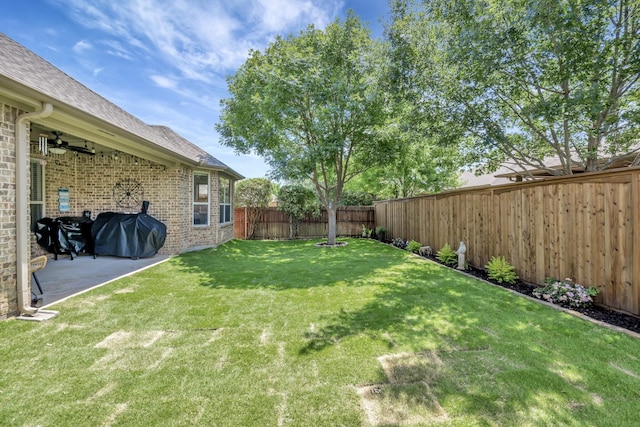 3532 Gallant Trl, Fort Worth, TX 76244 - view of yard featuring a ceiling fan and a patio area