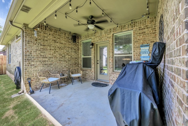 3532 Gallant Trl, Fort Worth, TX 76244 - view of patio featuring ceiling fan