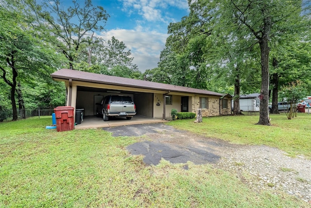 1361 Shady Ln, Canton, TX 75103 - ranch-style home with a carport and driveway