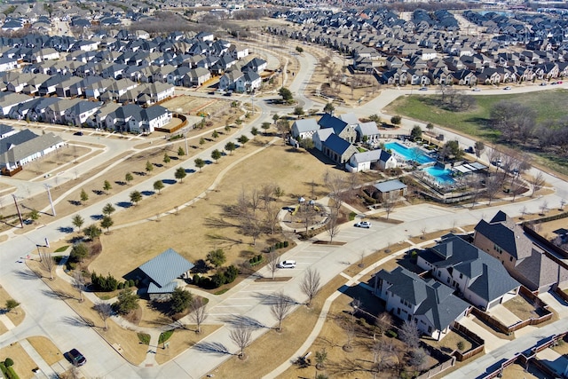 15140 Spider Lily Rd, Frisco, TX 75035 - aerial view of property's location featuring a pool area and nearby suburban area