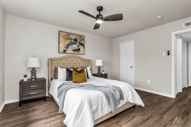 527 Cumberland Dr, Allen, TX 75002 - bedroom featuring wood finished floors, baseboards, and a ceiling fan