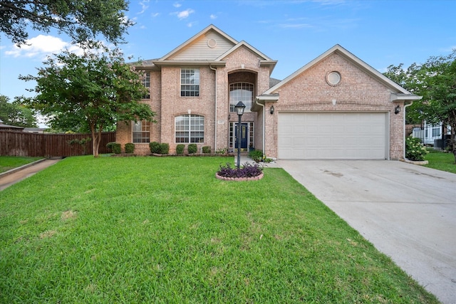 4207 Timber Trail Ct, Arlington, TX 76016 - traditional-style home with an attached garage, concrete driveway, and brick siding