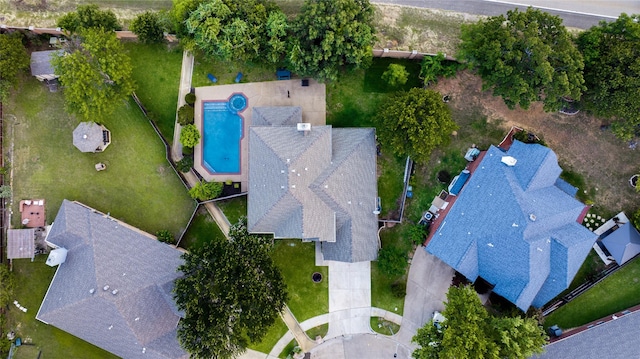 4207 Timber Trail Ct, Arlington, TX 76016 - aerial view of property and surrounding area with a pool area