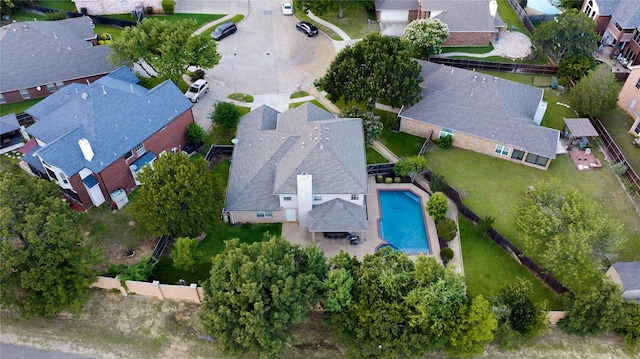 4207 Timber Trail Ct, Arlington, TX 76016 - aerial view of property and surrounding area with nearby suburban area and a pool