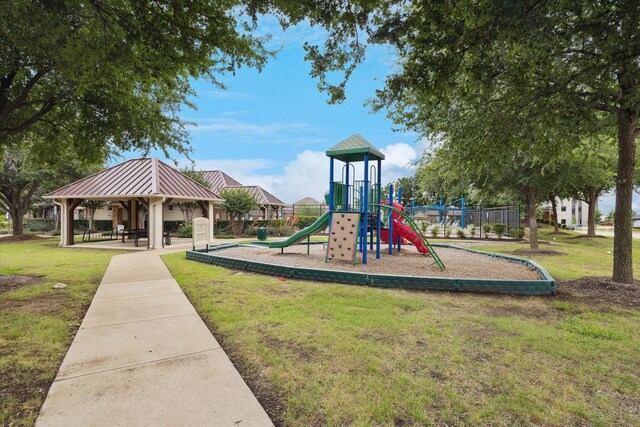 10237 Red Bluff Ln, Fort Worth, TX 76177 - community jungle gym with a gazebo and a lawn