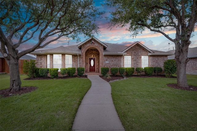 4178 Parterre Dr, Frisco, TX 75033 - single story home with a yard, brick siding, and roof with shingles