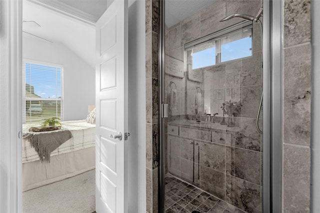 2512 Bunker Hill Dr, Burleson, TX 76028 - bathroom featuring a stall shower and a sink