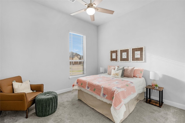 2512 Bunker Hill Dr, Burleson, TX 76028 - carpeted bedroom featuring baseboards and ceiling fan